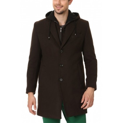 Пальто с капюшоном мужское mpip004